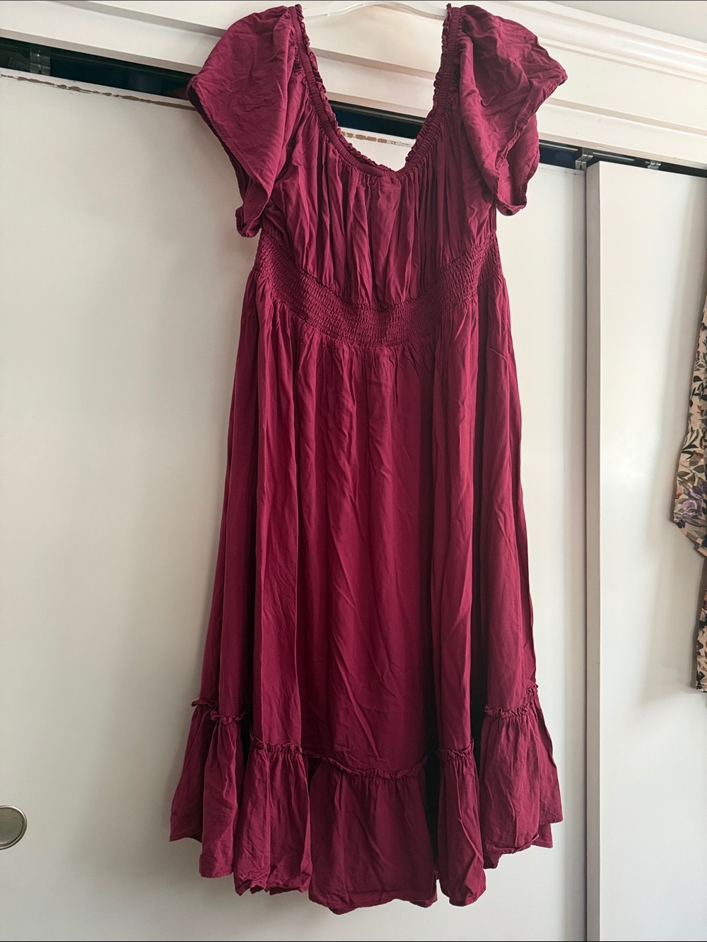 torrid Raspberry Red Midi Dress with Ruffle Hem - Picture 5 of 7